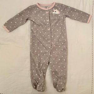 Carter’s baby girl’s fleece jammies size 6m